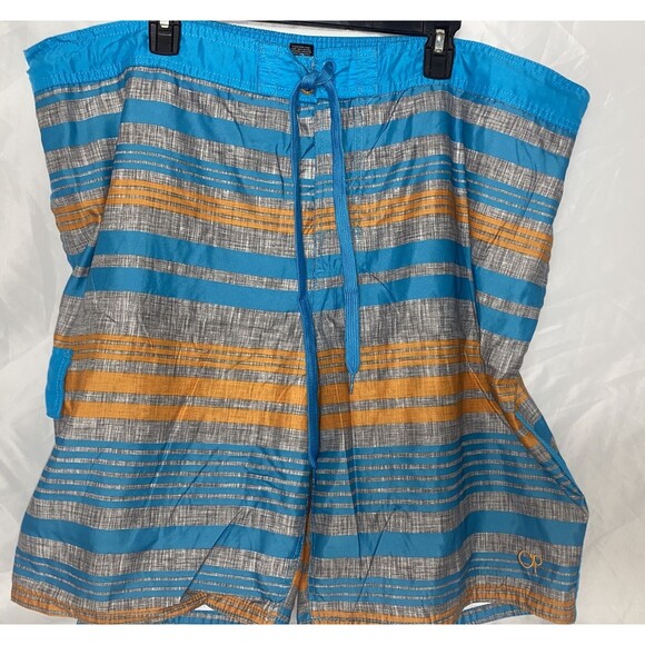Op Board Shorts Big And Tall 2Xl Striped Beach Swim Surfing L9 - Picture 1 of 11